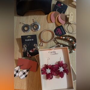 Multiples Women's Jewelry Set - Red, Silver, Black, Pink